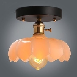 Innfelt Retrobelysning Lyser Taklampe I Glass
