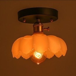 Innfelt Retrobelysning Lyser Taklampe I Glass