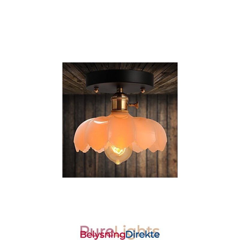 Innfelt Retrobelysning Lyser Taklampe I Glass
