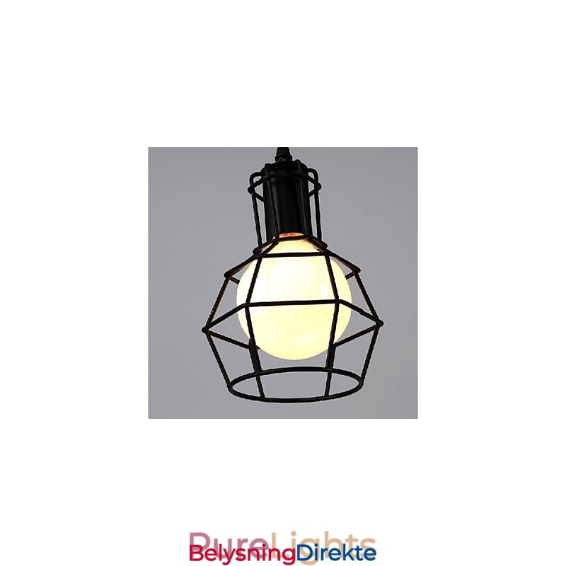 Tradisjonell Klassisk Vintage Retro Lanterne Landlig Mini-Stil Maleri Metall Pendellampe Spisestue