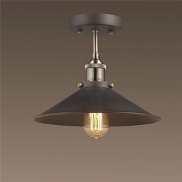 Vintage Mini Edison Taklampe Med 1 Lyspære I Metall, Innfelt