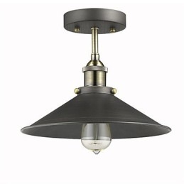 Vintage Mini Edison Taklampe Med 1 Lyspære I Metall, Innfelt