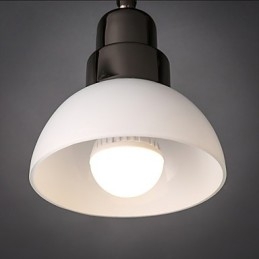 Innfelt Trinal Hodelampe Hvit Glass Aluminiumsramme Mote Moderne