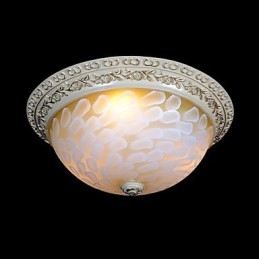 Hvit Innfelt Lampe Med Mønster I Glassharpiks, Gullskjæring, Europeisk Klassisk