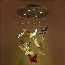Krystalllampe Sirkelformet Sommerfuglkrystalllampe 4