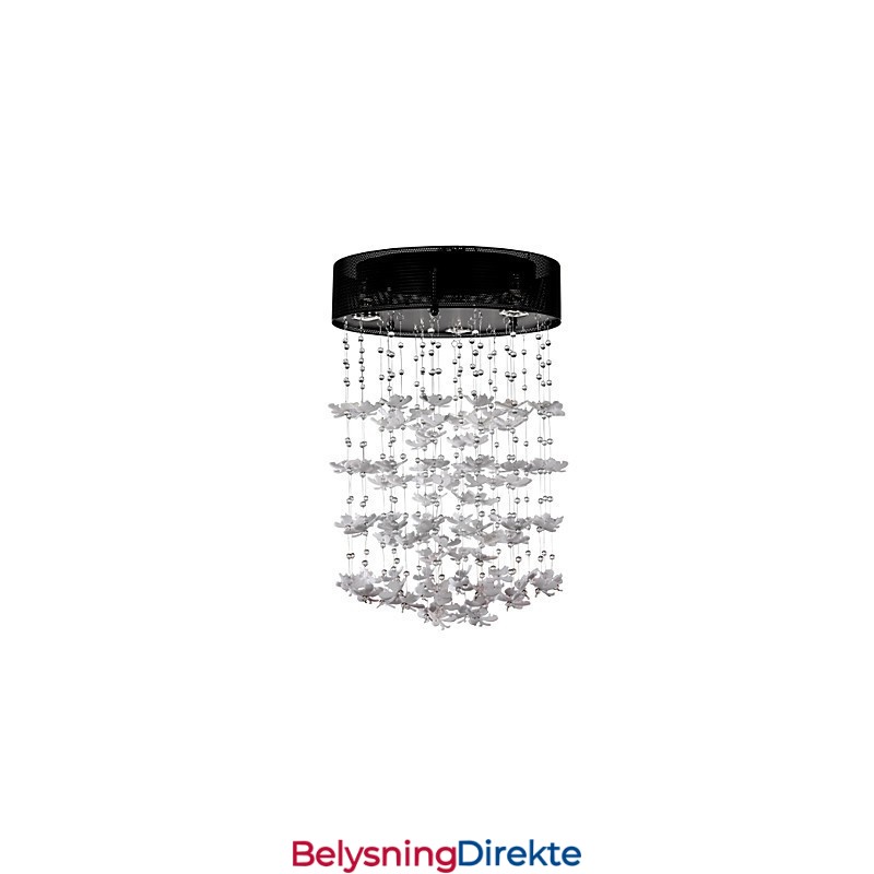 Moderne Halvinnfelt Lampe Med Sommerfuglskjerm Og 3 Lys