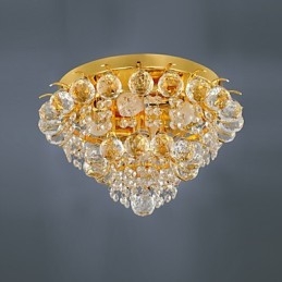 Moderne Krystallinnfelt Med 5 Lys