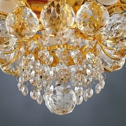 Moderne Krystallinnfelt Med 5 Lys