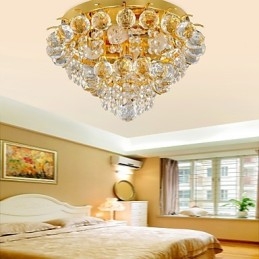 Moderne Krystallinnfelt Med 5 Lys