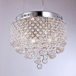Moderne Samtids Krystall Krom Metall Innfelt Montering