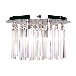 Moderne Krystall Halvinnfelt Lampe Med 4 Lys (G9-Pæresokkel)