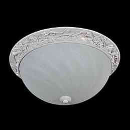 Hvit Innfelt Lampe I Glassharpiks, Europeisk Klassisk