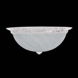 Hvit Innfelt Lampe I Glassharpiks, Europeisk Klassisk