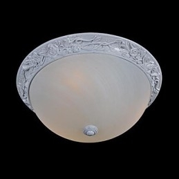 Hvit Innfelt Lampe I Glassharpiks, Europeisk Klassisk