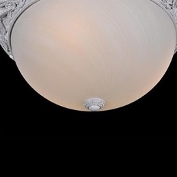 Hvit Innfelt Lampe I Glassharpiks, Europeisk Klassisk