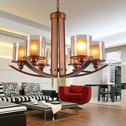 Tradisjonell Klassisk Retro Mini-Stil Maleri Metalllysekrone