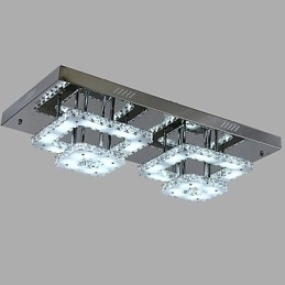 Moderne Samtids Krystall Krom Metall Innfelt Montering