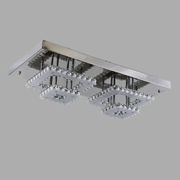 Moderne Samtids Krystall Krom Metall Innfelt Montering