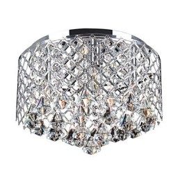 Moderne Krystall Innfelt Lampe Med 4 Lys Og Metallskjerm