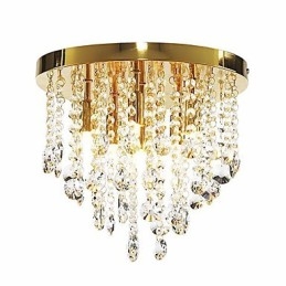 Moderne Krystall Halvinnfelt Lampe Med 6 Lys (G9-Pæresokkel)