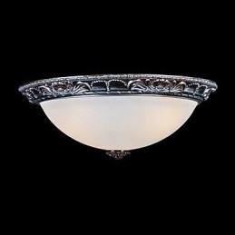 Innfelt Lampe I Glassharpiks, Sølvutskjæring, Retro, Europeisk Klassisk