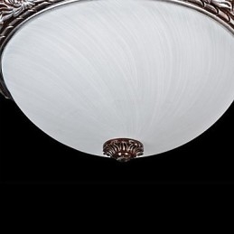 Innfelt Lampe I Glassharpiks, Sølvutskjæring, Retro, Europeisk Klassisk