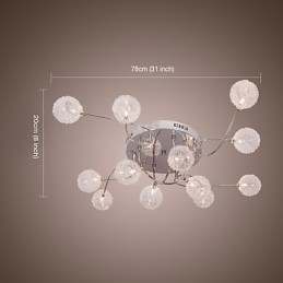 G4 12-Lyss Jernlampe Med Innfelt Montering Og Aluminiumsskjermer