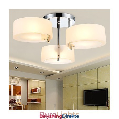 Innfelt Moderne Samtidsstil Taklampe Metall Med 3 Lys