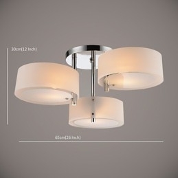 Innfelt Moderne Samtidsstil Taklampe Metall Med 3 Lys