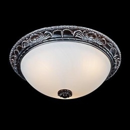 Innfelt Lampe I Glassharpiks, Sølvutskjæring, Retro, Europeisk Klassisk
