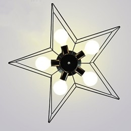 Kort Femkantet Stjernebelysning Personlig Moderne Taklampe Barnehuslamper