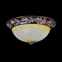 Innfelt Lampe Hvit Gul Glass Harpiks Sølv Utskjæring Europeisk Klassisk