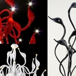 Moderne Samtidsmaleri Metall Lysekrone Anhengslampe