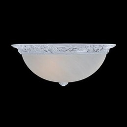 Hvit Innfelt Lampe I Glassharpiks, Europeisk Klassisk