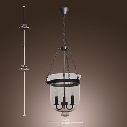 Tradisjonell Klassisk Vintage Mini-Stil Galvanisert Lysekrone
