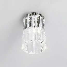 Krystall Innfelt Lampe I Rund Form