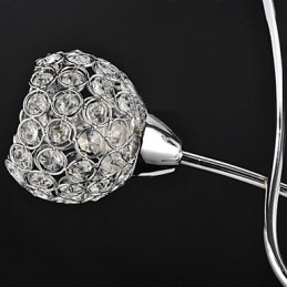 Moderne Samtids Tradisjonell Klassisk Krystall Galvanisert Metall Pendellampe Innfelt Montering