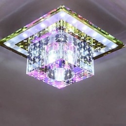 Krystall Taklampe Spotlight Smd 3W Kreativ Lampe Rørlys Fargerik Farge Kuppellys