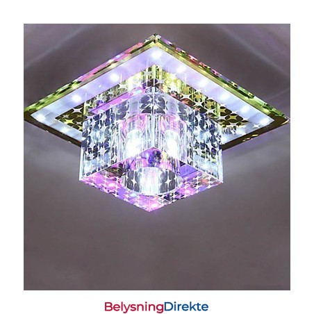 Krystall Taklampe Spotlight Smd 3W Kreativ Lampe Rørlys Fargerik Farge Kuppellys