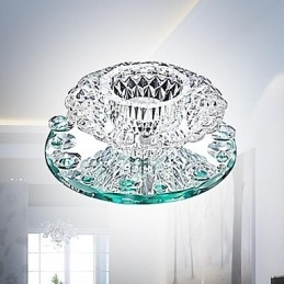 Moderne Samtids Krystall Mini Stil Krom Metall Innfelt Montering