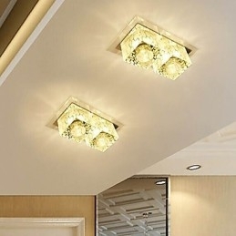 27*15*5 Cm Krystall Taklampe Spotlight Smd 6W Kreativ Lampe Rørlys Fargerik Farge Kuppellys