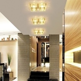 27*15*5 Cm Krystall Taklampe Spotlight Smd 6W Kreativ Lampe Rørlys Fargerik Farge Kuppellys