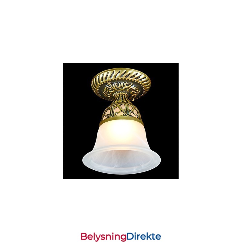 Bronse Innfelt Lampe I Moire-Glass Europeisk Klassisk