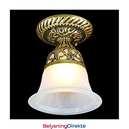 Bronse Innfelt Lampe I Moire-Glass Europeisk Klassisk