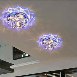 20*8,5 Cm Mini Krystall Taklampe Spotlight 3W Kreativ Lampe Rørlys Fargerik Farge Firkantet Kuppellys
