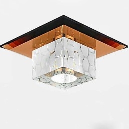 Mini Krystall Taklampe Spotlight 3W Kreativ Lampe Rørlys Fargerik Farge Firkantet Kuppellys