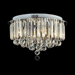 Moderne Samtids Tradisjonell Klassisk Krystallmaleri Metall Innfelt Lampe