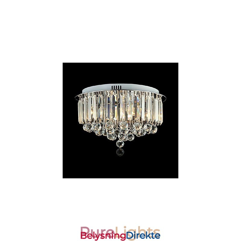 Moderne Samtids Tradisjonell Klassisk Krystallmaleri Metall Innfelt Lampe