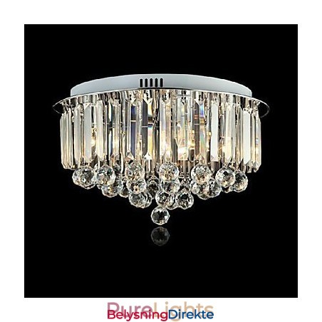 Moderne Samtids Tradisjonell Klassisk Krystallmaleri Metall Innfelt Lampe