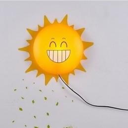 Tapet Vegglamper Blomsteransikt Gjør-Det-Selv Morsom Atmosfære Nattlampe Barn Nattbordslampe Dekorasjon Sol